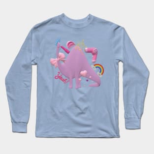 Valentines Dinosaur - Please accept my love Long Sleeve T-Shirt